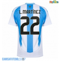 Camisa de time de futebol Argentina Lautaro Martinez #22 Replicas 1º Equipamento Copa America 2024 Manga Curta